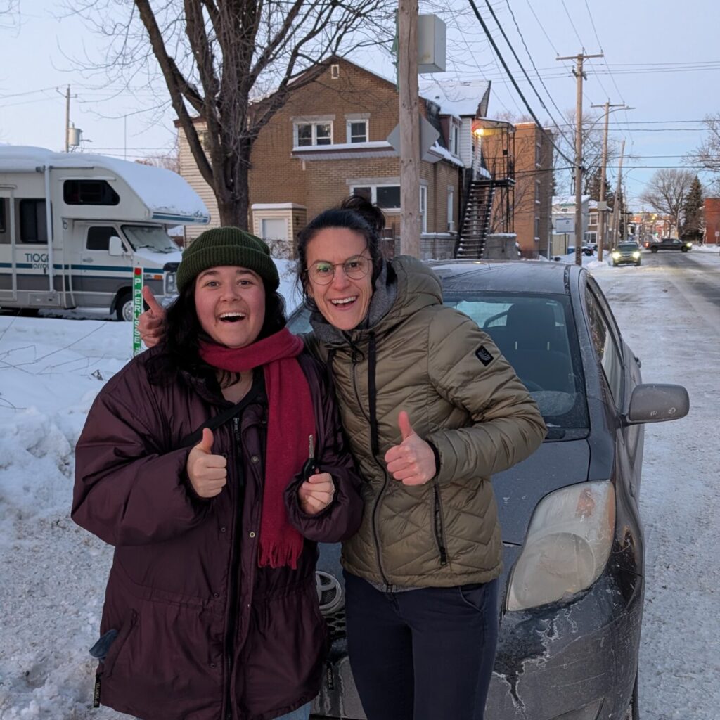 Les membres Sophie et Mélanie pendant le premier partage de LocoMotion Trois-Rivières.